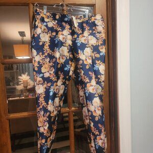 J. Crew NWT Sz 10 Floral Silk/Cotton Pants